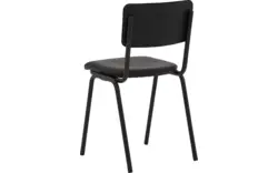 Goossens eetkamerstoel chaplin zwart leer - 8190176-02