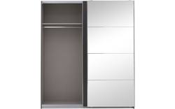 Goossens basic kledingkast miami grijs hoogwaardig meubelplaat - 8190255-02-2