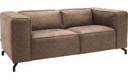 Goossens zitbank calvin bruin micro leer - 8190314-627-01