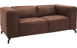 Goossens zitbank calvin bruin micro leer - 8190314-631-02