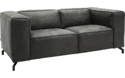 Goossens zitbank calvin grijs micro leer - 8190314-635-01