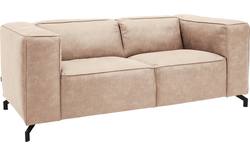 Goossens zitbank calvin beige micro leer - 8190314-637-02