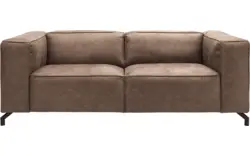 Goossens zitbank calvin bruin micro leer - 8190315-627-01