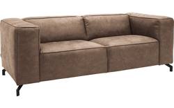 Goossens zitbank calvin bruin micro leer - 8190315-627-02
