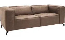 Goossens zitbank calvin bruin micro leer - 8190315-627-01