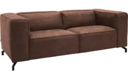 Goossens zitbank calvin bruin micro leer - 8190315-631-01