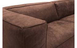Goossens zitbank calvin bruin micro leer - 8190315-631-01