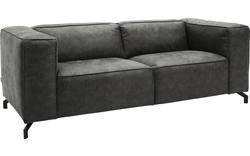 Goossens zitbank calvin grijs micro leer - 8190315-635-02