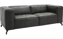 Goossens zitbank calvin grijs micro leer - 8190315-635-01