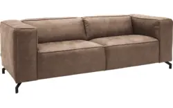 Goossens zitbank calvin bruin micro leer - 8190316-627-01