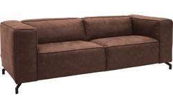 Goossens zitbank calvin bruin micro leer - 8190316-631-02