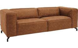 Goossens zitbank calvin bruin micro leer - 8190316-633-02