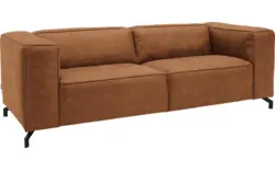 Goossens zitbank calvin bruin micro leer - 8190316-633-01