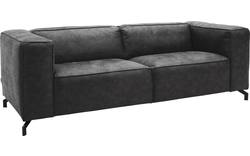 Goossens zitbank calvin grijs micro leer - 8190316-634-02