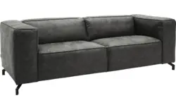 Goossens zitbank calvin grijs micro leer - 8190316-635-01