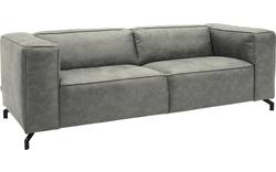 Goossens zitbank calvin grijs micro leer - 8190316-636-01