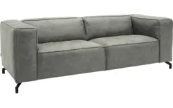 Goossens zitbank calvin grijs micro leer - 8190316-636-01