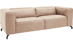 Goossens zitbank calvin beige micro leer - 8190316-637-02