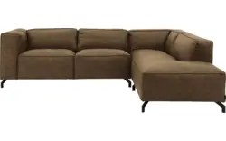 Goossens hoekbank calvin groen micro leer - 8190317-626-01-gespiegeld