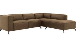 Goossens hoekbank calvin groen micro leer - 8190317-626-02-gespiegeld