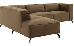 Goossens hoekbank calvin groen micro leer - 8190317-626-01