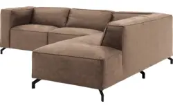 Goossens hoekbank calvin bruin micro leer - 8190317-627-01-gespiegeld