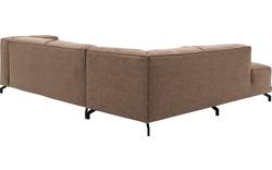 Goossens hoekbank calvin bruin micro leer - 8190317-627-01