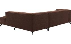 Goossens hoekbank calvin bruin micro leer - 8190317-631-01-gespiegeld