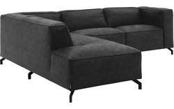 Goossens hoekbank calvin grijs micro leer - 8190317-634-01