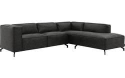Goossens hoekbank calvin grijs micro leer - 8190317-635-01-gespiegeld
