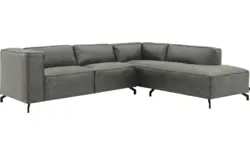 Goossens hoekbank calvin grijs micro leer - 8190317-636-01-gespiegeld