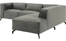 Goossens hoekbank calvin grijs micro leer - 8190317-636-01-gespiegeld