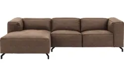 Goossens loungebank calvin bruin micro leer - 8190318-627-01-gespiegeld
