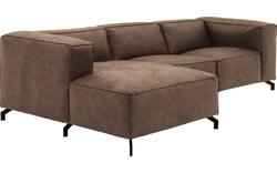 Goossens loungebank calvin bruin micro leer - 8190318-627-01-gespiegeld