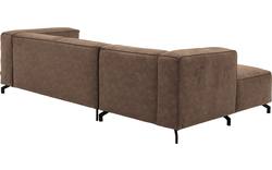Goossens loungebank calvin bruin micro leer - 8190318-627-01-gespiegeld