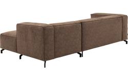 Goossens loungebank calvin bruin micro leer - 8190318-627-01