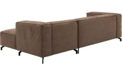 Goossens loungebank calvin bruin micro leer - 8190318-627-01