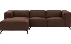 Goossens loungebank calvin bruin micro leer - 8190318-631-01-gespiegeld