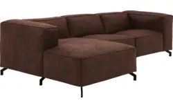 Goossens loungebank calvin bruin micro leer - 8190318-631-01-gespiegeld