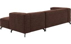Goossens loungebank calvin bruin micro leer - 8190318-631-01