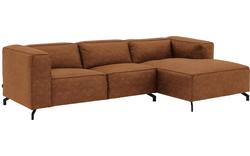 Goossens loungebank calvin bruin micro leer - 8190318-633-02