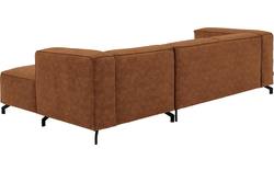 Goossens loungebank calvin bruin micro leer - 8190318-633-01
