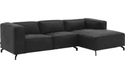 Goossens loungebank calvin grijs micro leer - 8190318-634-01