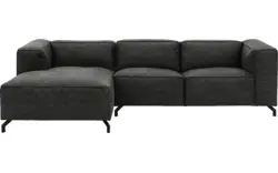 Goossens loungebank calvin grijs micro leer - 8190318-635-01-gespiegeld