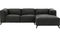 Goossens loungebank calvin grijs micro leer - 8190318-635-01