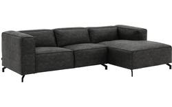 Goossens loungebank calvin grijs micro leer - 8190318-635-02