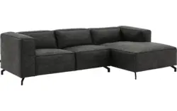 Goossens loungebank calvin grijs micro leer - 8190318-635-01