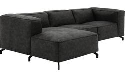Goossens loungebank calvin grijs micro leer - 8190318-635-03-gespiegeld