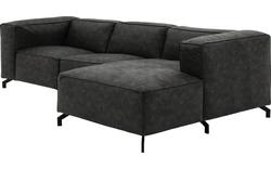 Goossens loungebank calvin grijs micro leer - 8190318-635-01