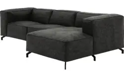 Goossens loungebank calvin grijs micro leer - 8190318-635-01
